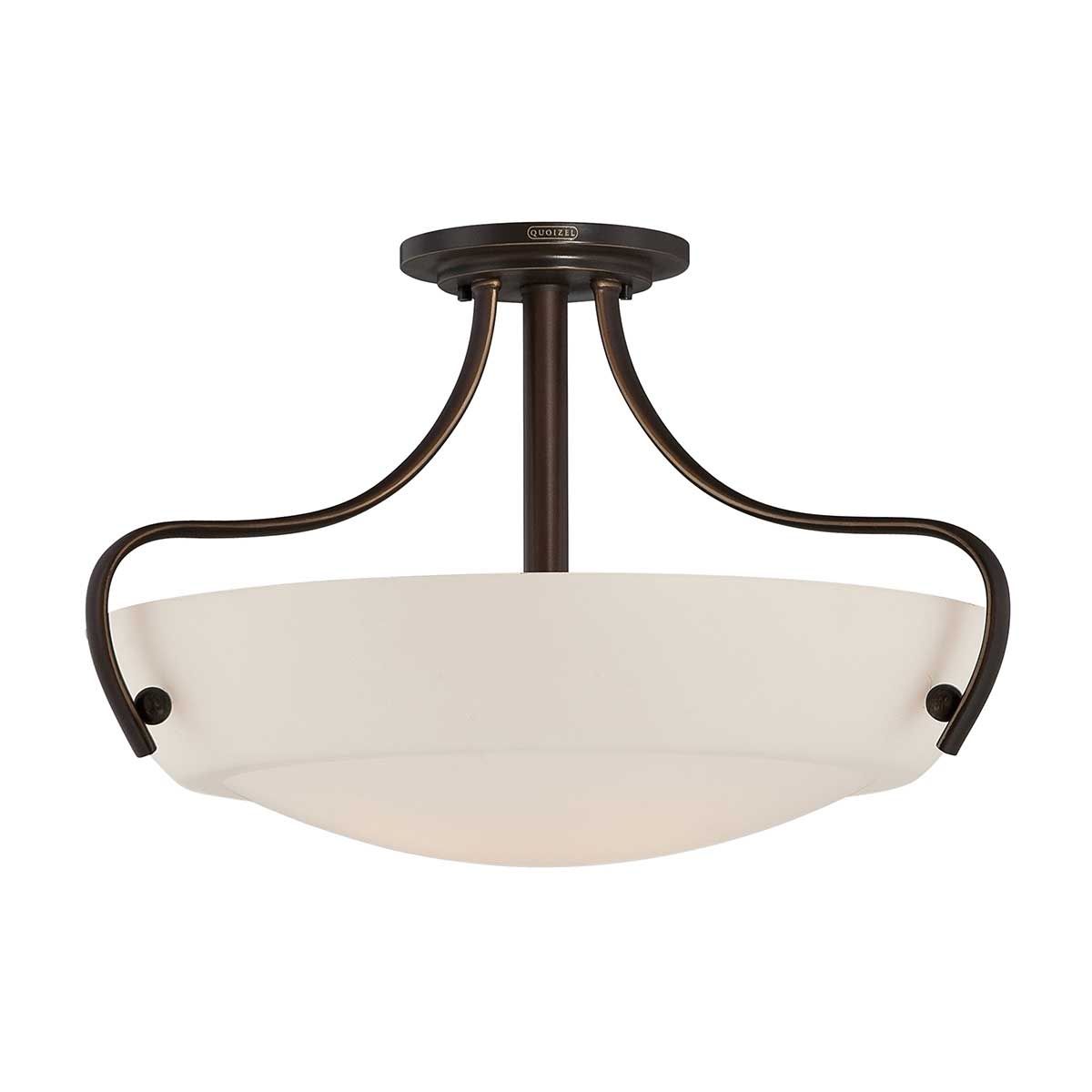 Palladian Bronze Elegance: Chantilly Semi-Flush Light Fixture