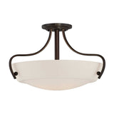 Palladian Bronze Elegance: Chantilly Semi-Flush Light Fixture