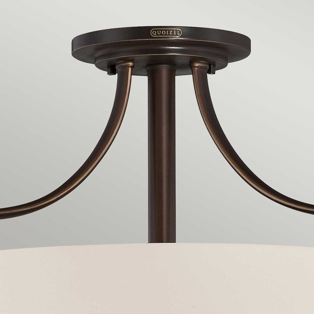 Palladian Bronze Elegance: Chantilly Semi-Flush Light Fixture
