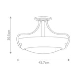 Palladian Bronze Elegance: Chantilly Semi-Flush Light Fixture