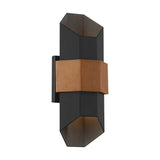 Chasm Modern Matte Black LED Outdoor Wall Lantern
