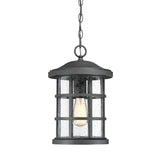 Craftsman-Style Outdoor Chain Lantern in Earth Black Finish