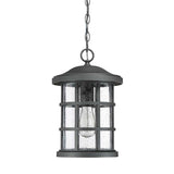 Craftsman-Style Outdoor Chain Lantern in Earth Black Finish
