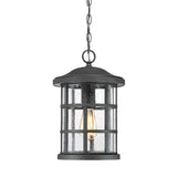 Craftsman-Style Outdoor Chain Lantern in Earth Black Finish