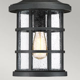 Craftsman-Style Outdoor Chain Lantern in Earth Black Finish