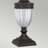 Dennison Table Lamp in Palladian Bronze with Tan Fabric Shade