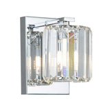 Elegant Crystal Gleam Wall Light - Polished Chrome Finish