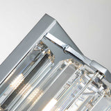 Elegant Crystal Gleam Wall Light - Polished Chrome Finish