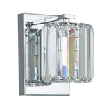 Elegant Crystal Gleam Wall Light - Polished Chrome Finish