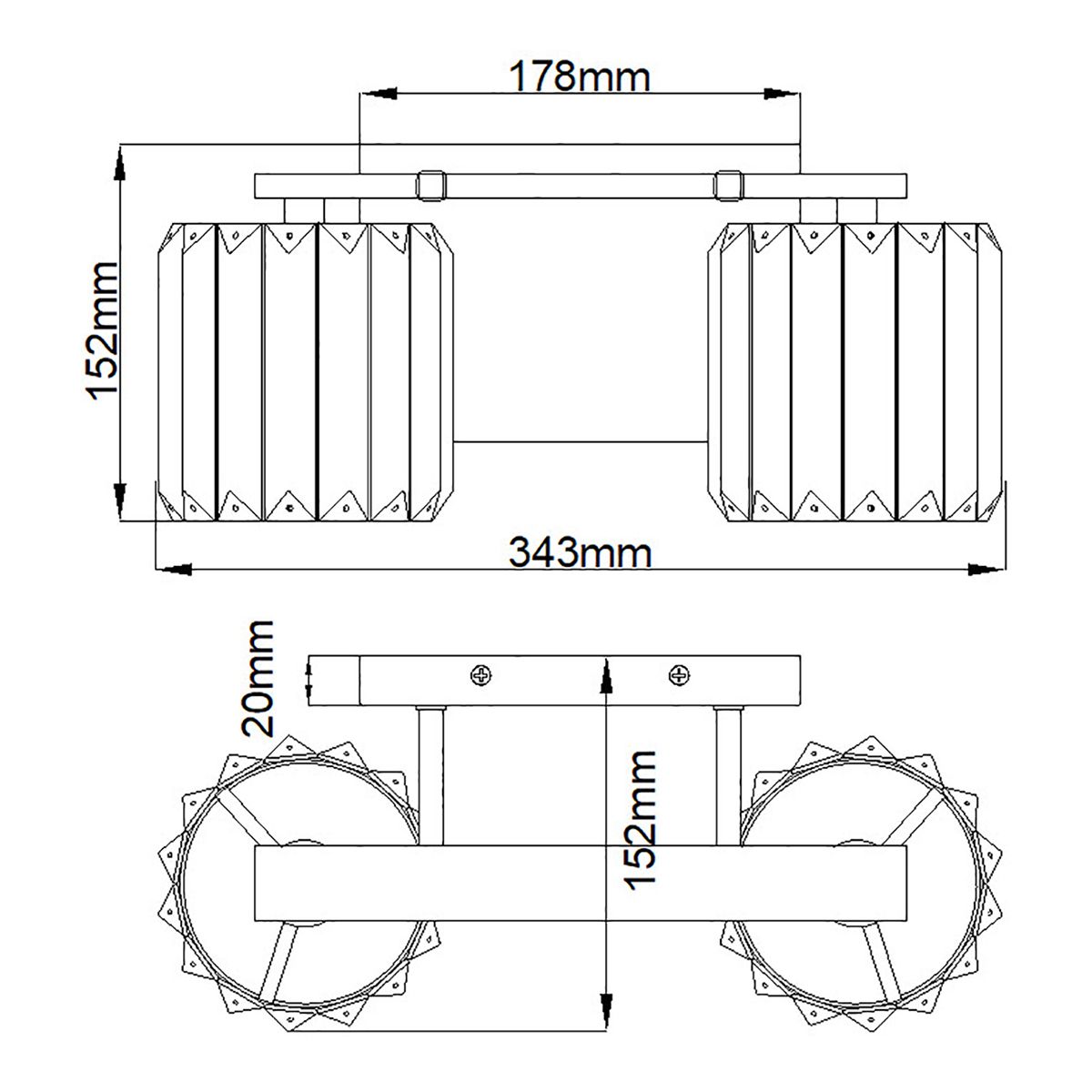 Elegant Divine 2-Light Crystal Wall Sconce