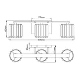 Radiant Elegance Tri-Light Wall Fixture