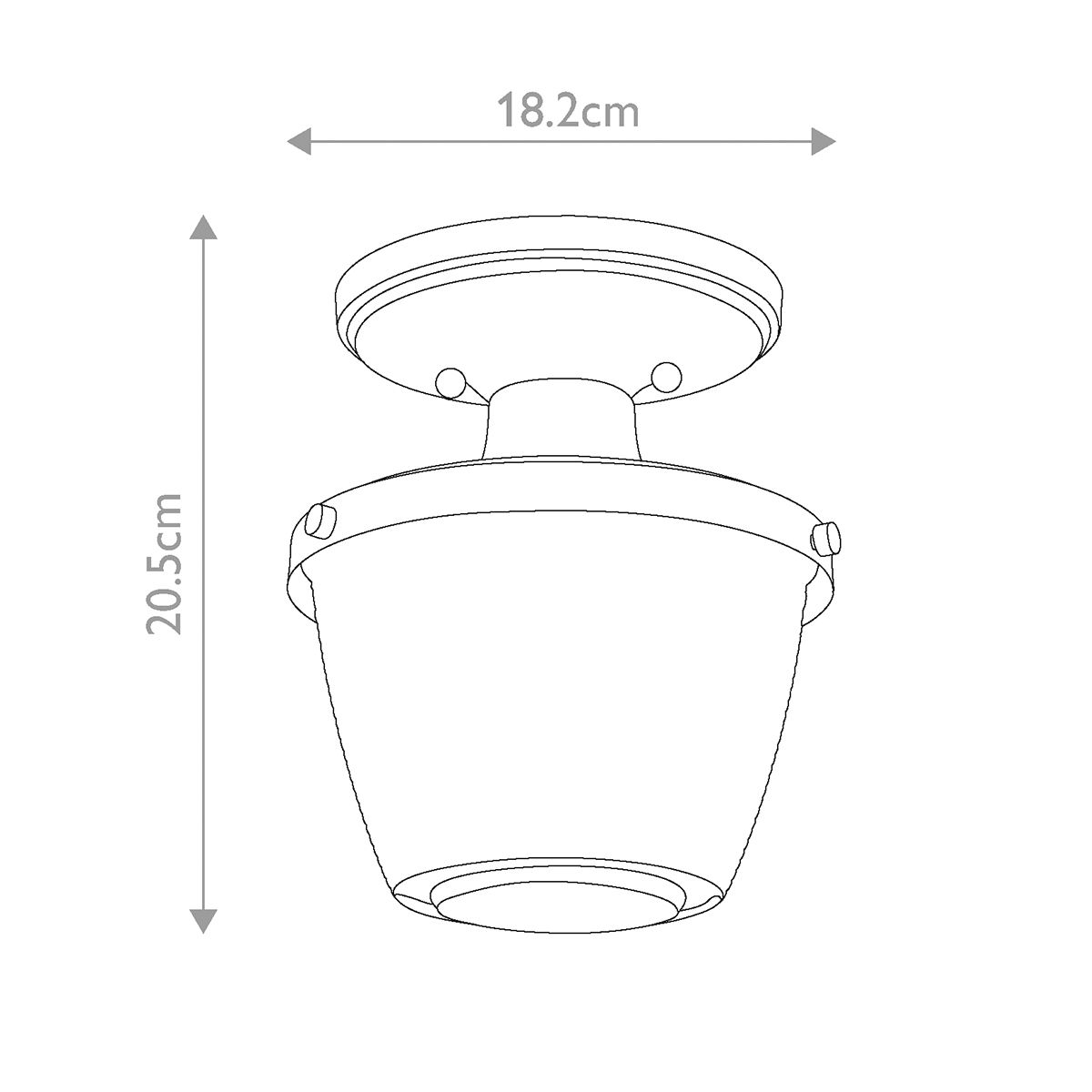 Dublin Polished Chrome Bathroom Ceiling Light