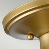 Dublin Interior Flush Mount Light in Painted Natural Brass Finish