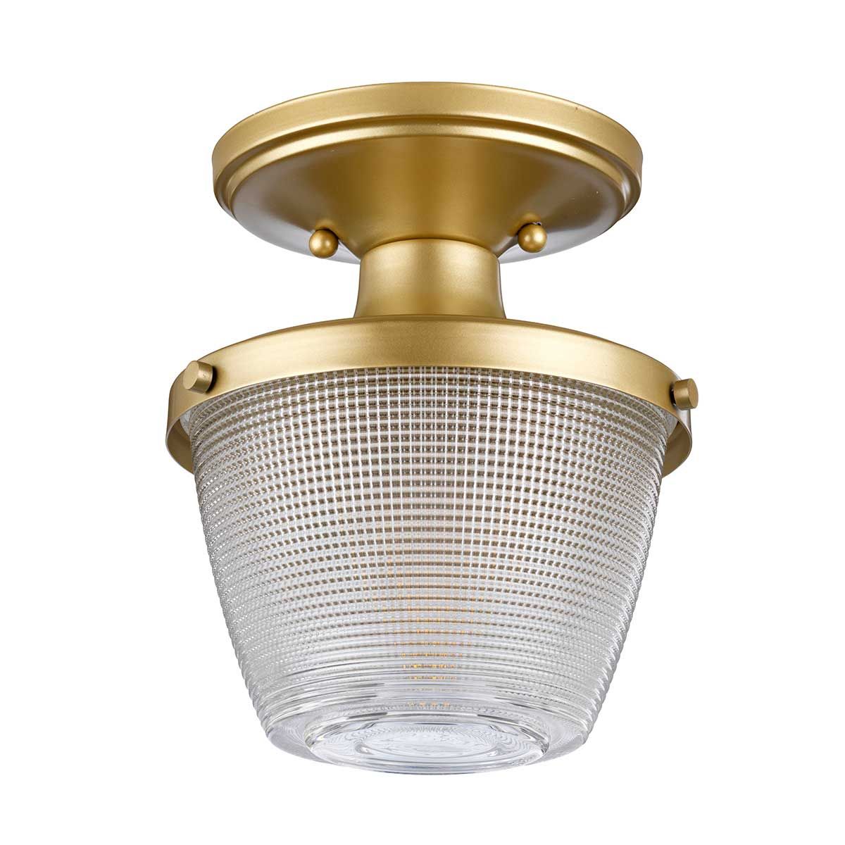 Dublin Interior Flush Mount Light in Painted Natural Brass Finish