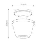 Dublin Interior Flush Mount Light in Painted Natural Brass Finish