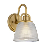 Dublin Single Light Bathroom Sconce - Elegant Brass Finish
