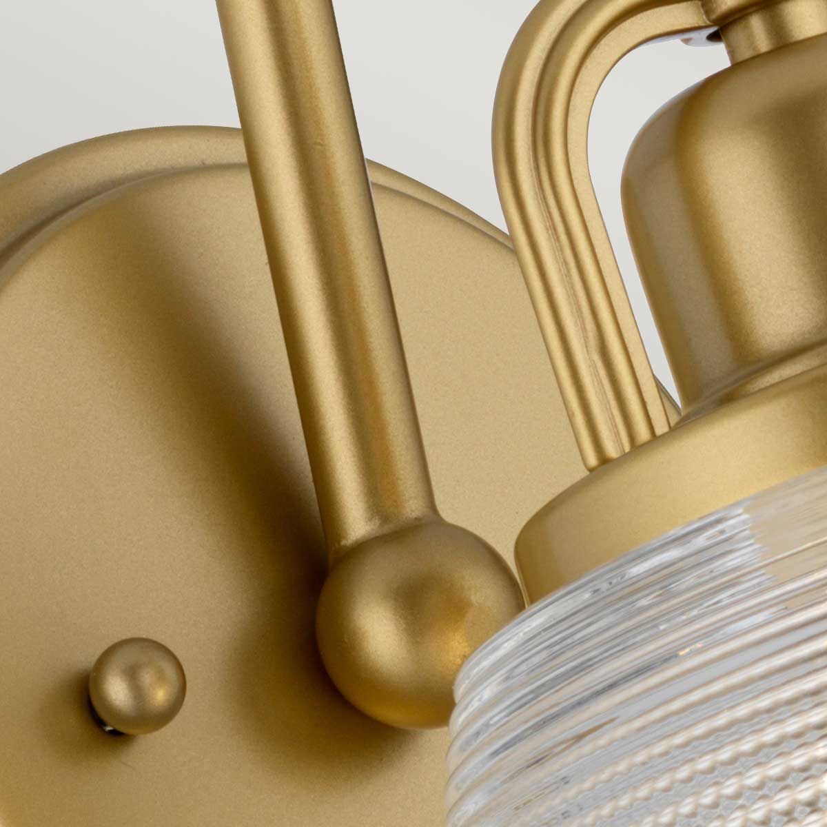 Dublin Single Light Bathroom Sconce - Elegant Brass Finish