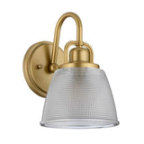 Dublin Single Light Bathroom Sconce - Elegant Brass Finish