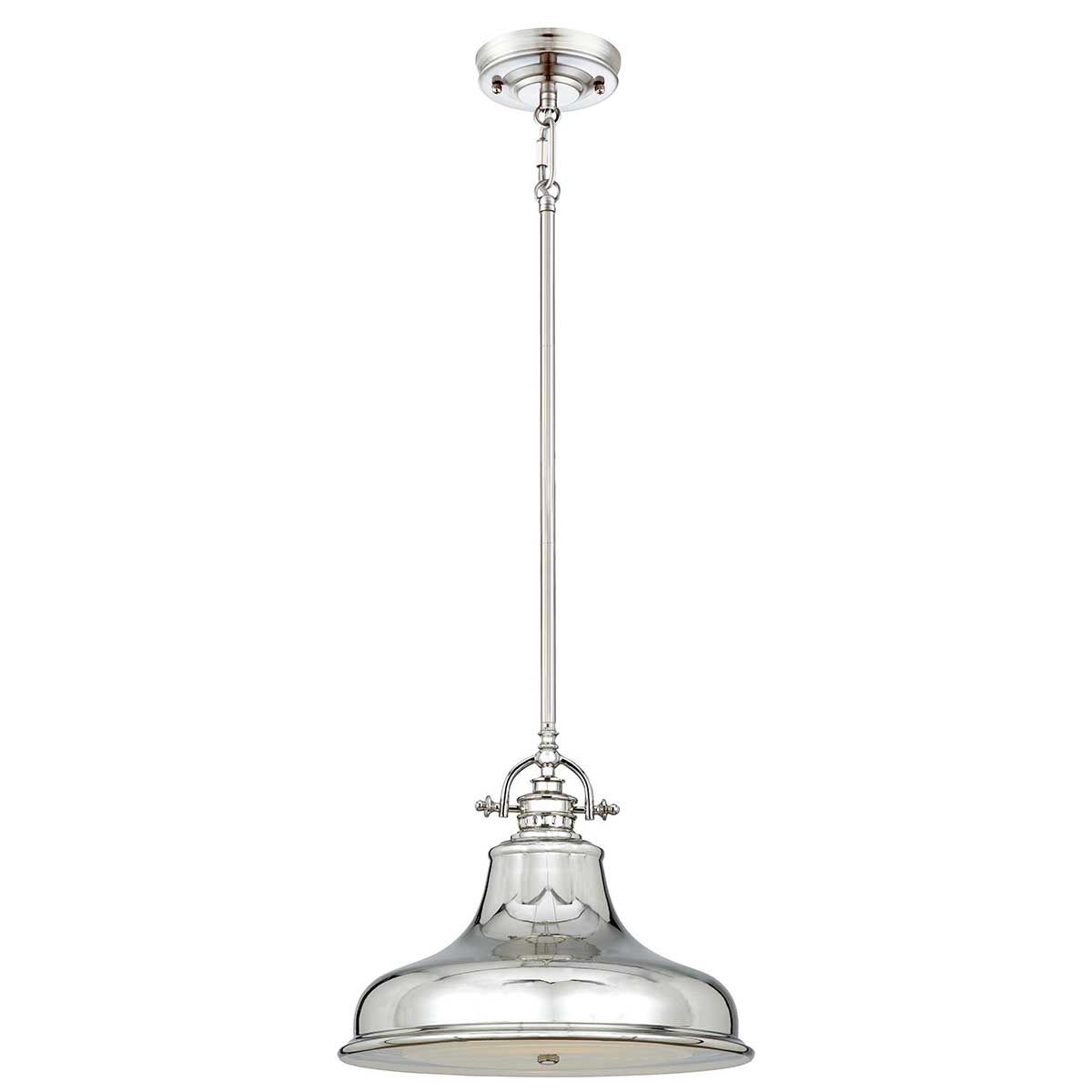 Emery Vintage Barber Shop Pendant Light in Polished Imperial Silver
