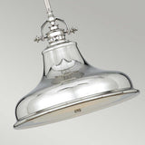 Emery Vintage Barber Shop Pendant Light in Polished Imperial Silver