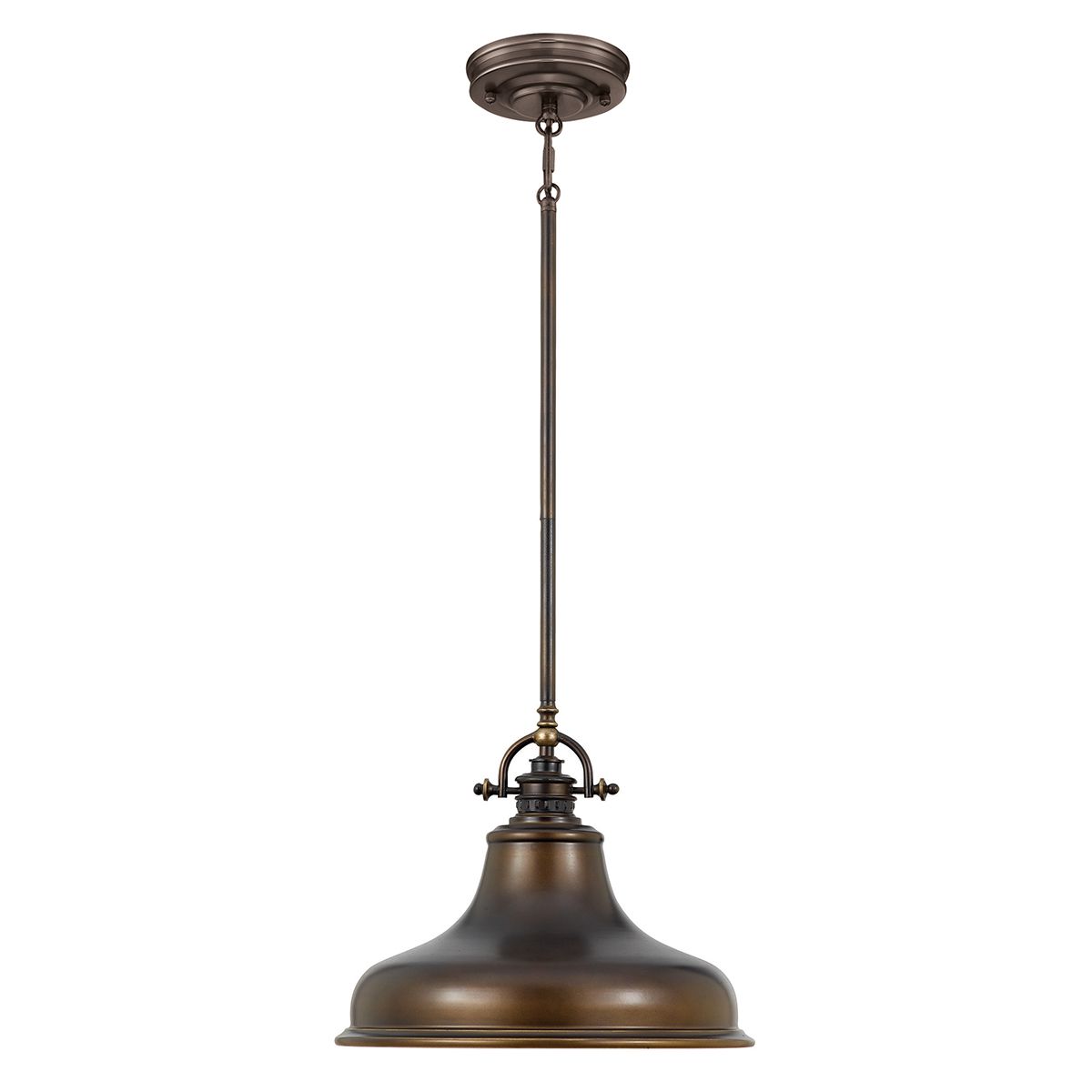 Emery Vintage Palladian Bronze Barber Ceiling Pendant Light