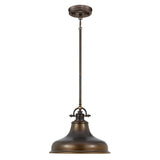 Emery Vintage Palladian Bronze Barber Ceiling Pendant Light