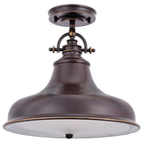 Emery Vintage Palladian Bronze Barber Ceiling Pendant Light
