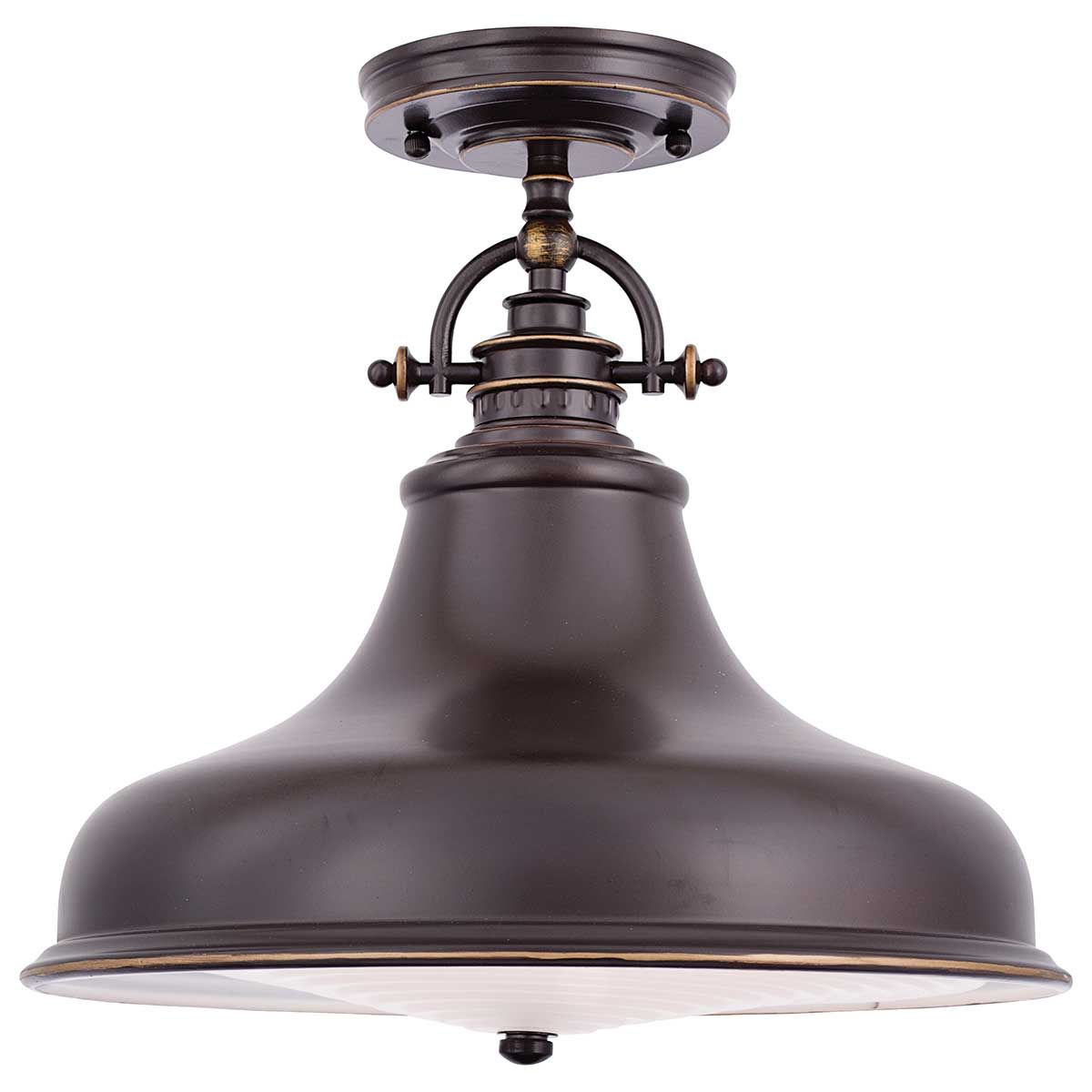 Emery Vintage Palladian Bronze Barber Ceiling Pendant Light