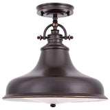 Emery Vintage Palladian Bronze Barber Ceiling Pendant Light