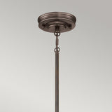 Emery Vintage Palladian Bronze Barber Ceiling Pendant Light