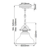 Emery Classic Americana Pendant Light in Polished Imperial Silver