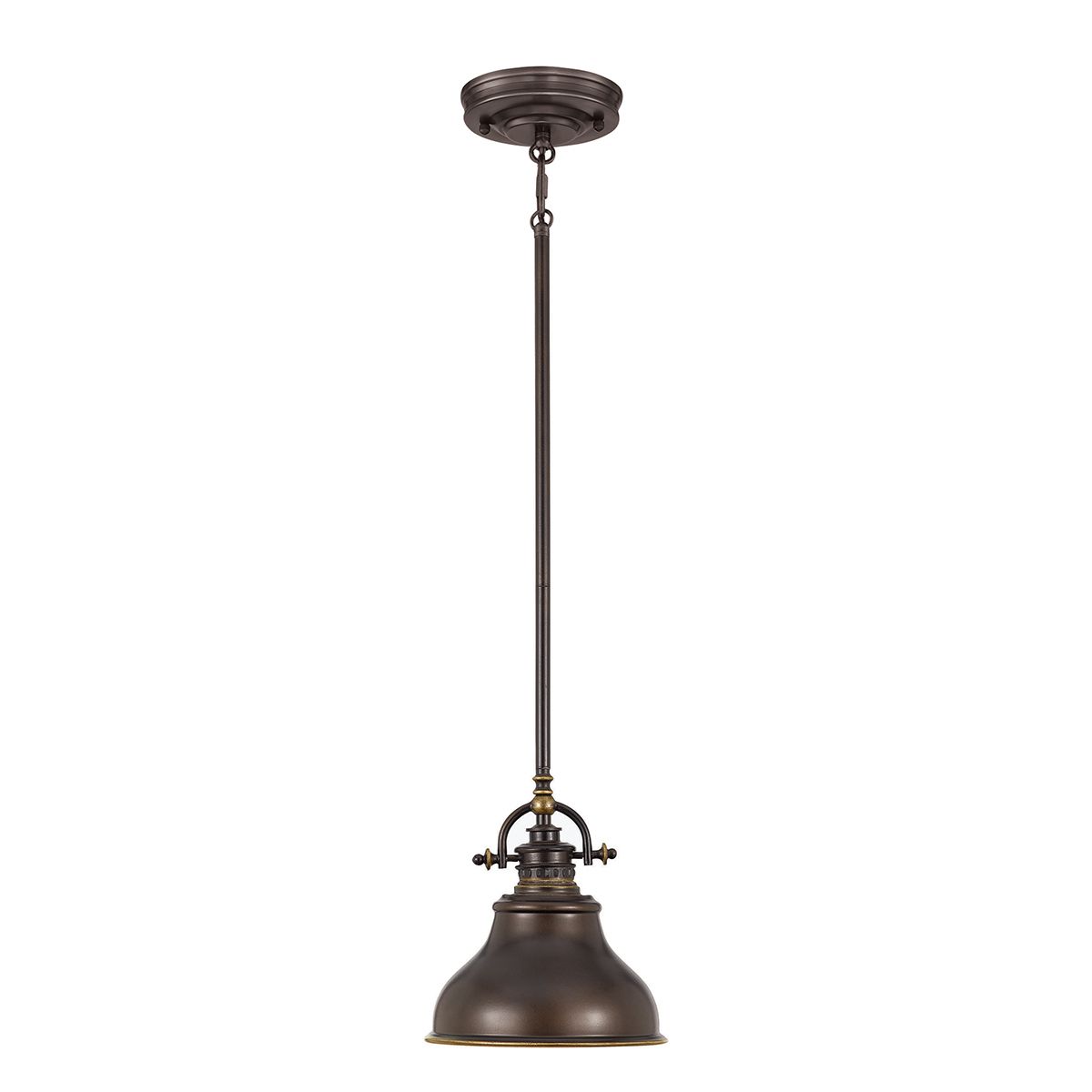 Vintage Artisan Palladian Bronze Pendant Light Fixture