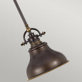 Vintage Artisan Palladian Bronze Pendant Light Fixture