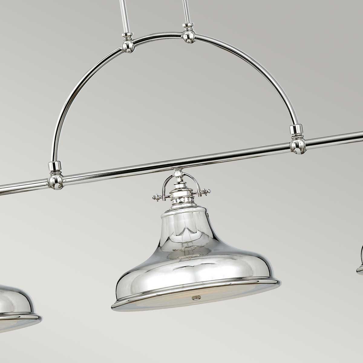 Emery Triple Light Island Pendant in Imperial Silver Finish