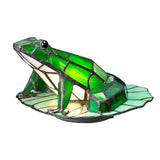 Charming Frog Tiffany-Style Table Lamp