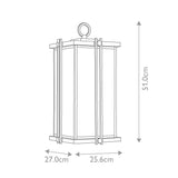 Western Bronze Mid-Century Wall Lantern with Gold Accents