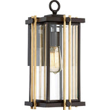 Western Bronze Goldenrod Wall Lantern - Mid-century Outdoor Light