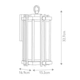 Mid-Century Western Bronze Small Wall Lantern with Gold Accents