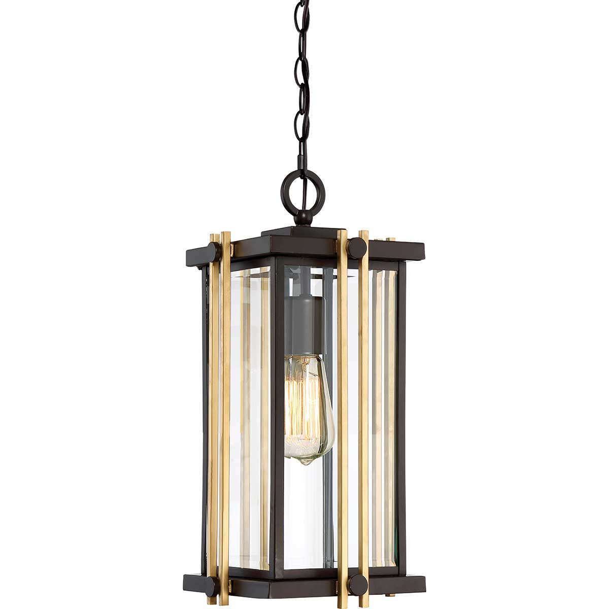 Modern Goldenrod Chain Lantern in Rich Western Bronze
