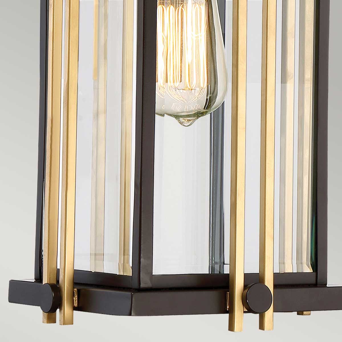 Modern Goldenrod Chain Lantern in Rich Western Bronze