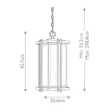 Modern Goldenrod Chain Lantern in Rich Western Bronze