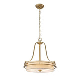 Manhattan Elegance 4 Light Brass Pendant