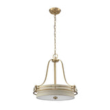 Manhattan Elegance 4 Light Brass Pendant