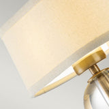 Gotham Brushed Brass Wall Light with Cream Shade