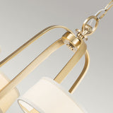 Gotham Elegance: Brushed Brass 4-Light Chandelier
