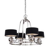 Manhattan Elegance 4 Light Chandelier, Imperial Silver