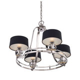 Manhattan Elegance 4 Light Chandelier, Imperial Silver