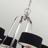 Manhattan Elegance 4 Light Chandelier, Imperial Silver