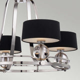 Manhattan Elegance 4 Light Chandelier, Imperial Silver