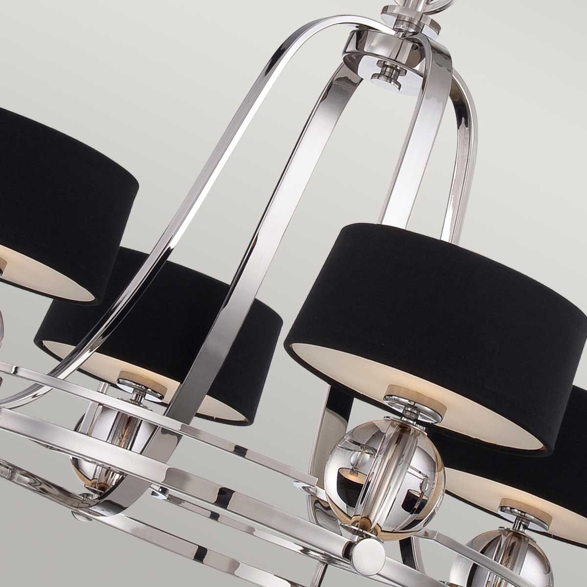 Manhattan Elegance 4 Light Chandelier, Imperial Silver